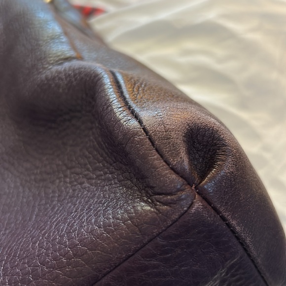 2013 Coach eggplant pebbled leather with dust bag & COA - Picture 11 of 14